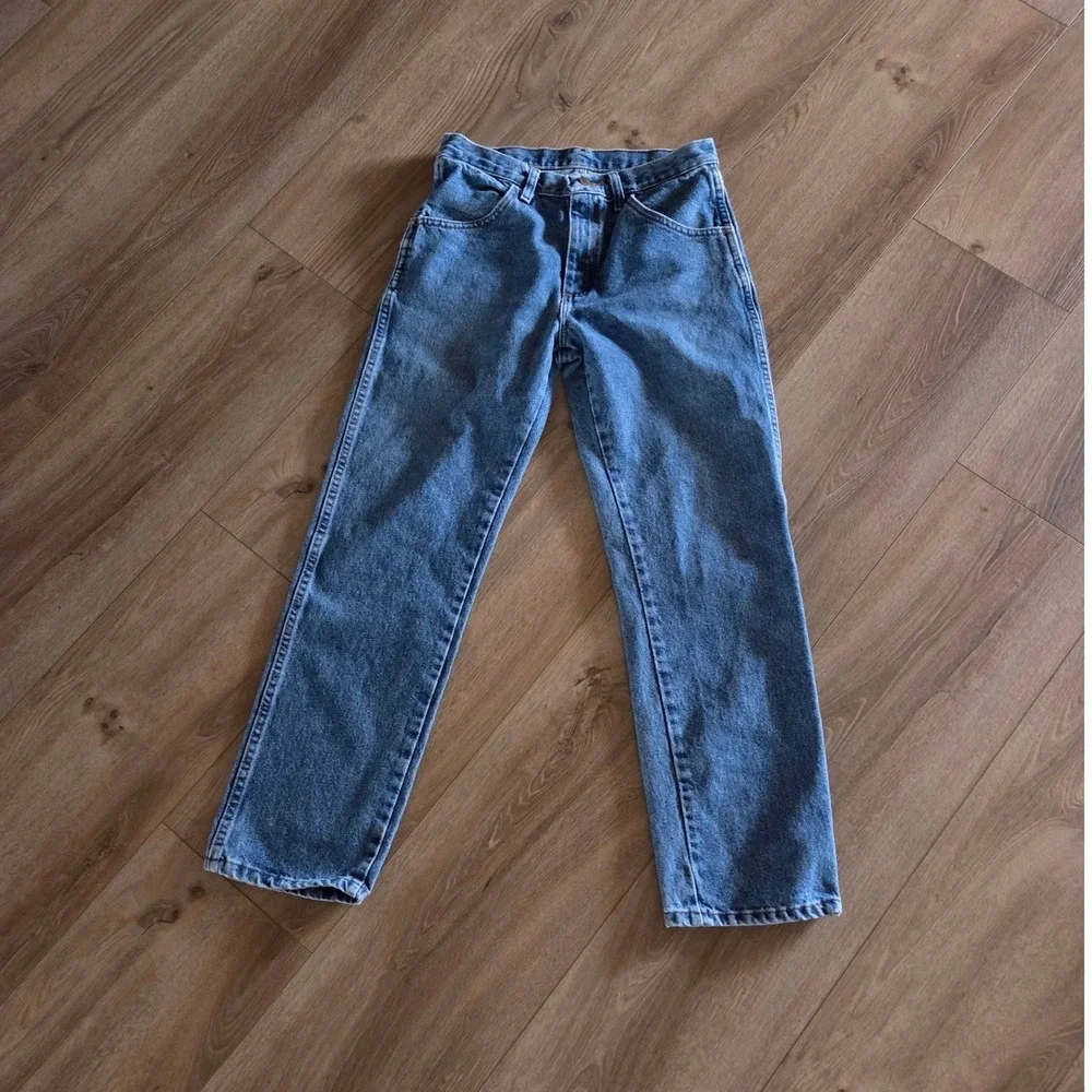 Rustler Vintage Regualr Fit Straight Leg Jeans Medium Wash Blue 30x30 - Picture 2 of 7
